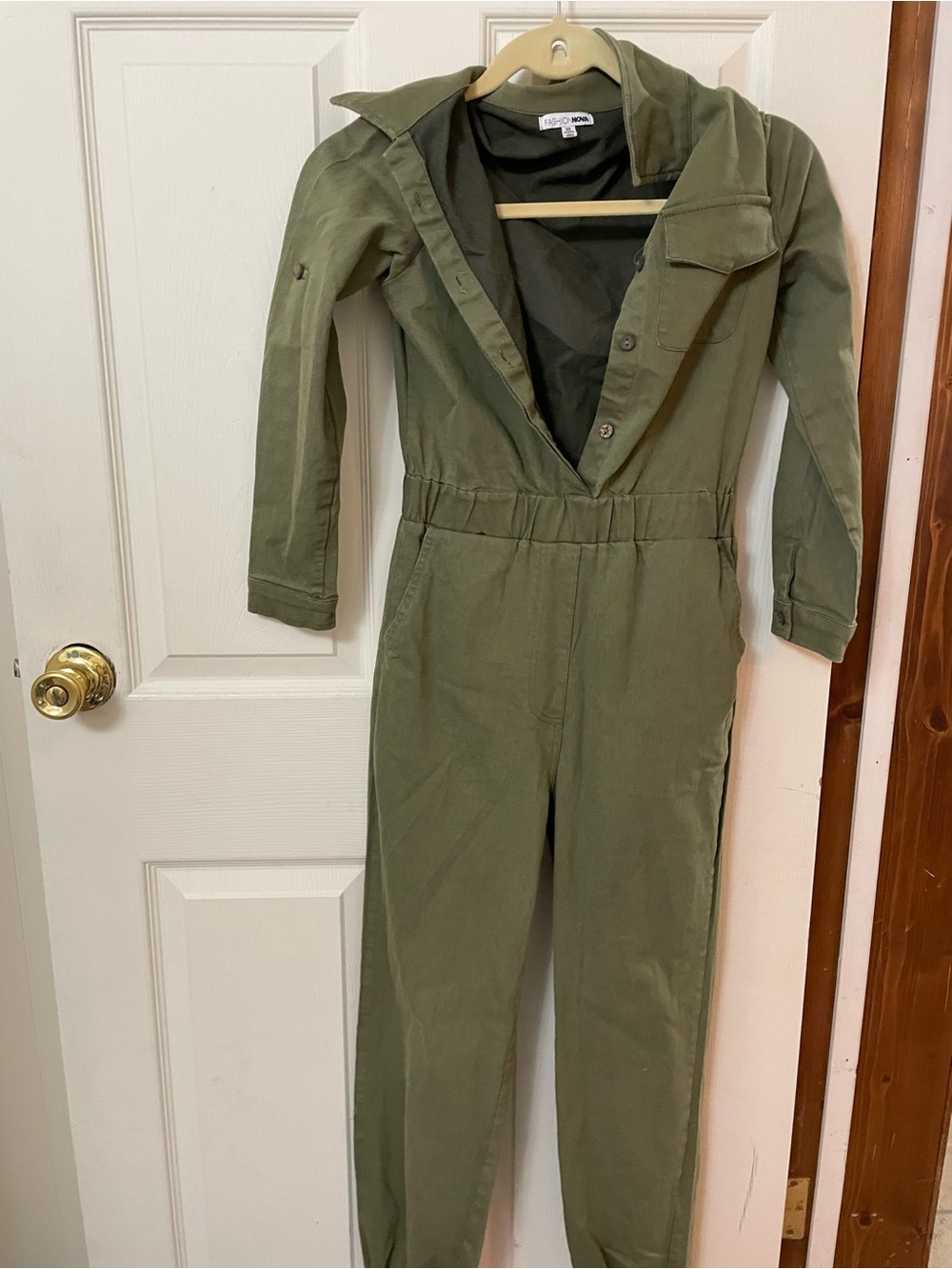 Fashion Nova Olive Utility Jumpsuit - Women Pants & Jumpsuits - Picture 2 of 3